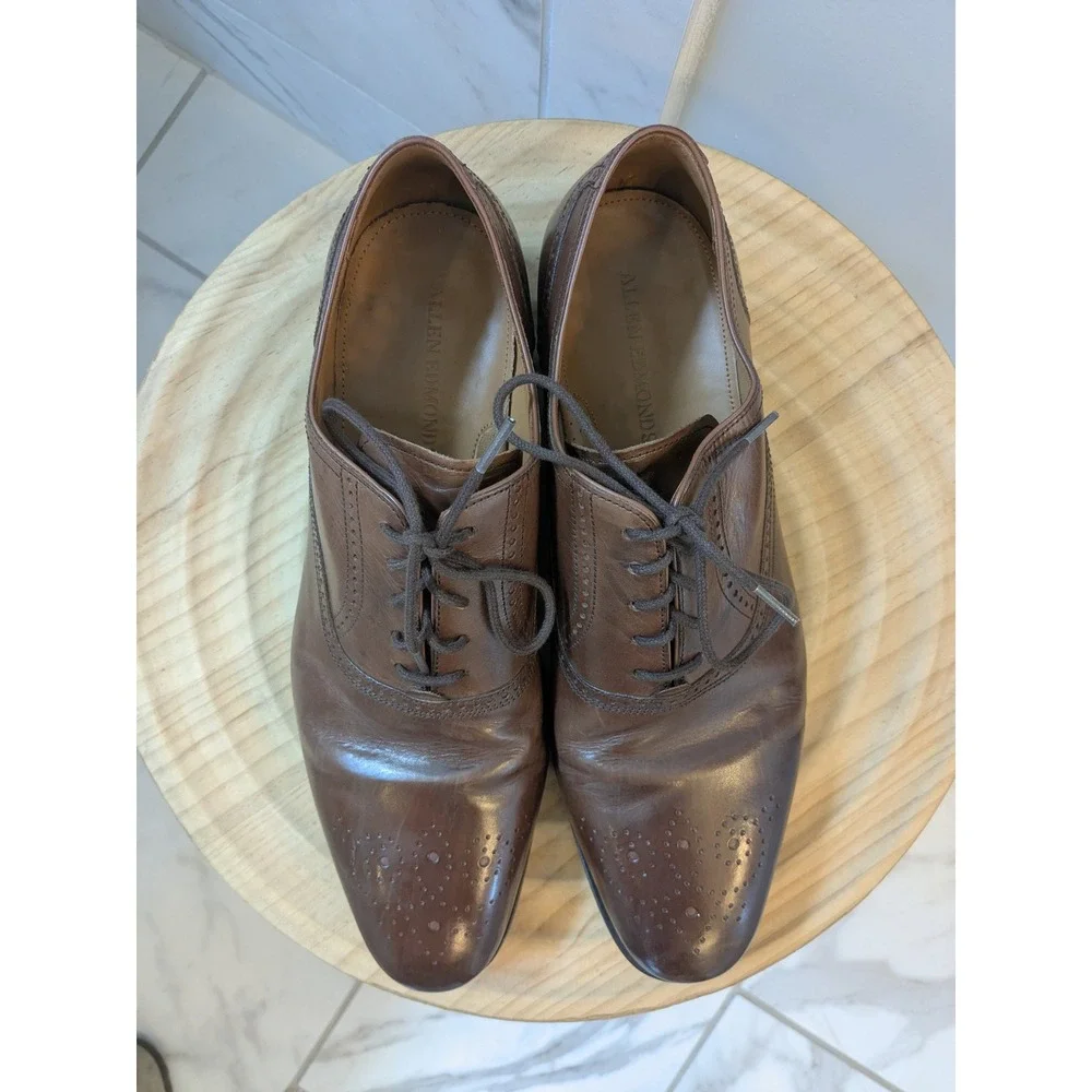 Allen Edmonds Siena Brown Leather‎ Wingtip Oxford Dress Shoes Mens Size 12 D